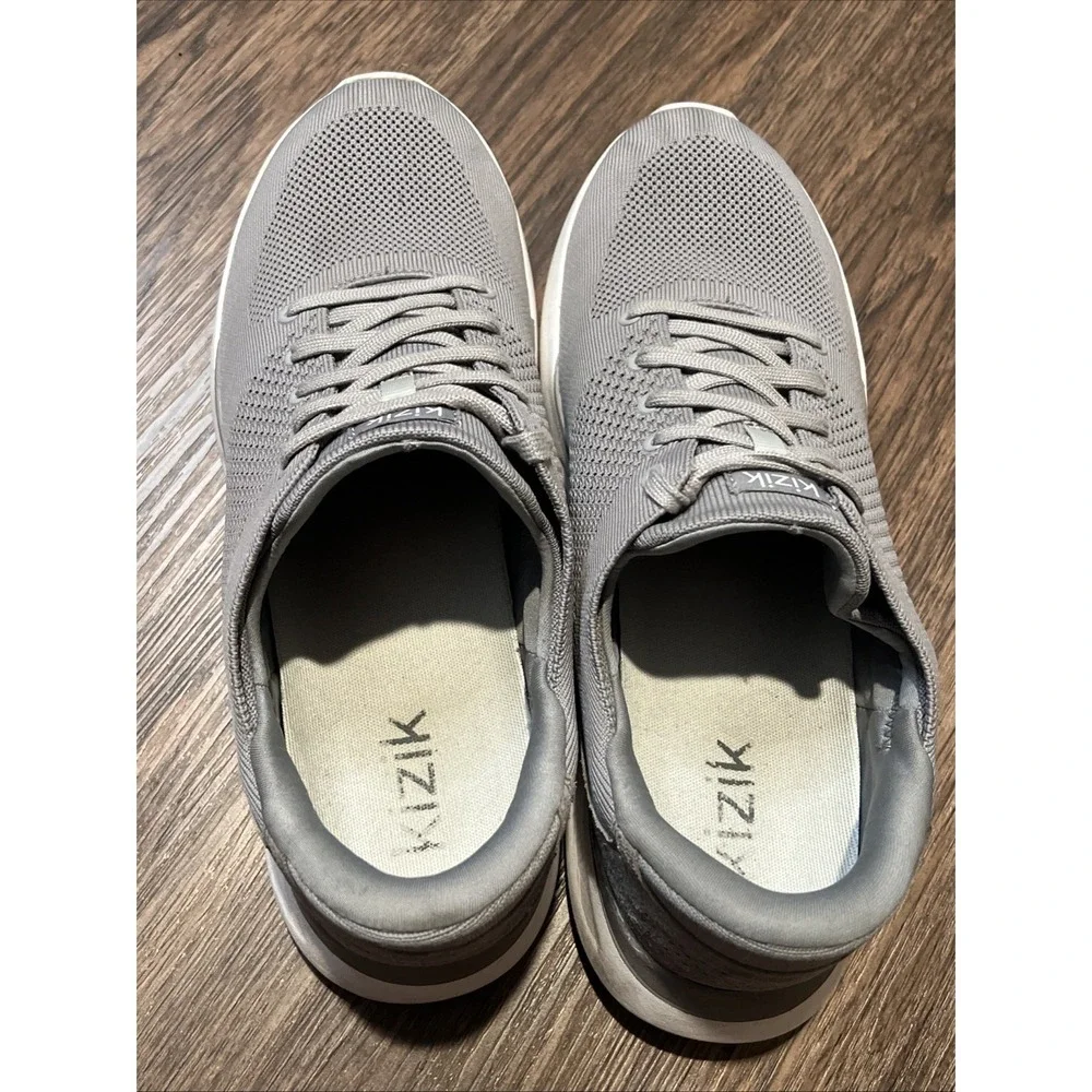 Kizik Lima Gray Knit Hands-Free Slip On Shoes Sneakers Size M 13/W 14.5